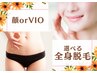 【5月限定】全身＋顔orVIO脱毛☆全身1時間の最新脱毛！17820円→8900円