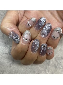 ネイルサロンファストネイルプラス 新宿店(FAST NAIL PLUS)/2024秋ネイル【フラワーネイル】