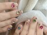 夏ネイル★ワンカラー+カラーストーン貼り放題【時間内30個まで】
