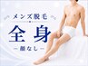 〈男性〉【痛みの少ないスピード美肌脱毛】全身脱毛1回（VIO含む）　27500円