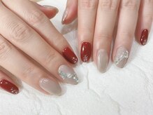08ネイル(08 nail＆school)/リボン☆ギャラクシーネイル
