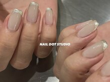 ネイルドットスタジオ 堺筋本町(NAIL DOT STUDIO)/ラメフレンチ