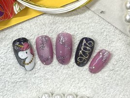 お正月☆成人式ネイル