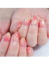 持ち込みデザイン☆桃ネイル