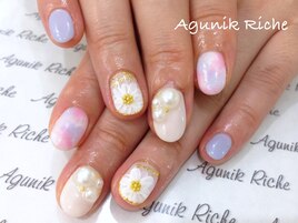 【花柄ネイル】