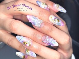 【ロングネイル】人魚の鱗ネイル