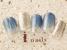 アイネイルズ 町田店(I nails)/クリア塗りかけ海ネイル6480円