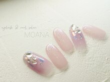 モアナ なんば店(MOANA)/くすみパープルキラキラデザイン