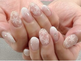 雪の結晶ネイル