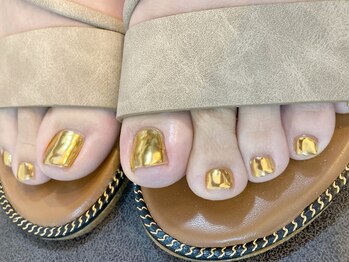 エスネイル(Snail)/ゴールドミラーネイル