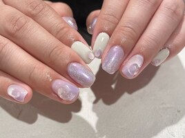 パープルニュアンスネイル