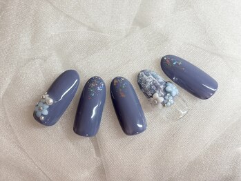 ボニータ(BONITA)/定額B フラワー ツイード 青