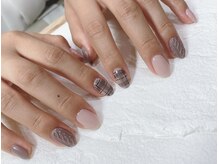 08ネイル(08 nail＆school)/ニット、チェックネイル☆