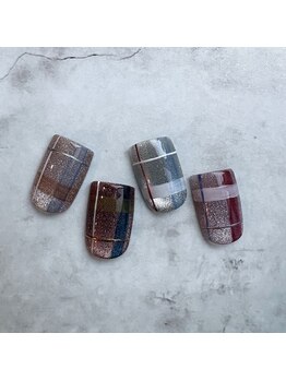 マグネットチェックネイル