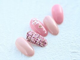 もこもこツイード☆ボルドー