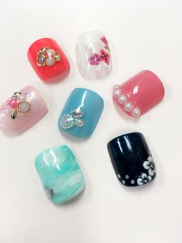 ヴィエント ネイル アイラッシュ サロン(Viento Nail Eyelash Salon)/footアート＆ワンカラー２色