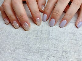 ちぐはぐ天然石ネイル