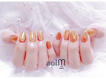 葵うさぎ/ミラーワンカラーネイル