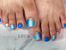 ネイルアトリエルカ(nail atelier LUCA)/M-835 ブルーマーメイドネイル