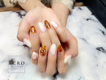 アクロネイル アンド アイ(ACRO NAIL&EYE)/秋っぽべっ甲ネイル
