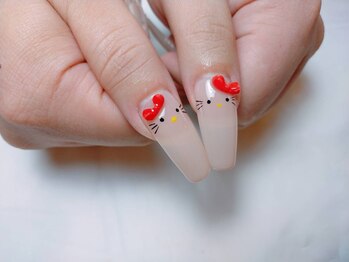 #キティーちゃんネイル