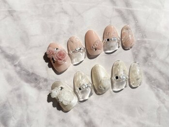 ガーリーローズネイル