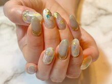 エールネイル(Ailes nail)/マグネット×シェルタイルネイル
