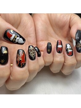 クリスマス×アートネイル