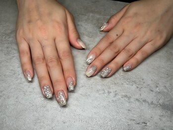 シルバーラメ×パール