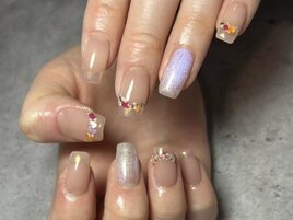 【パラジェル】押し花ネイル