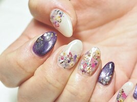 押し花ネイル