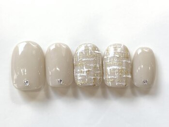 ネイルメゾン 天神店(NAIL MAISON)/ツイードシンプル¥7000
