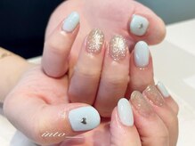 ネイルサロン イントゥ(into_)/さりげなハートネイル