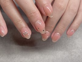 Sリボンチークネイル8980円～