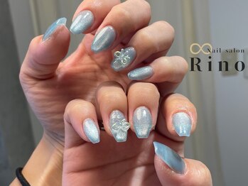 カラーマグネット×リボン×水色