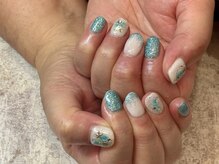 ガーデン ヘア&エステ&ネイル Garden/夏シェルネイル　キラキラ