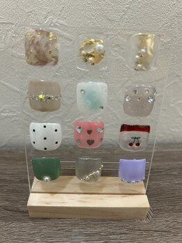 ジェルブラローズ(gerbera rose)/フット選べる一本アート