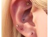 【学割U24】話題の耳つぼジュエリー施術両耳で10粒3500円→¥3000円（20分）