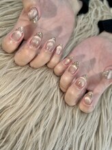 ハナネイルアンドアイラッシュ(hana nail & eyelash)/マグネットガラスフレンチ