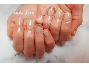 シュポルテ(chou porte)/シンプルミラーネイル