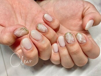 クリア(Clear)/ホワイト大理石