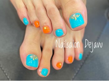デジャヴ(Dejavu)/ターコイズカラーの夏ネイル