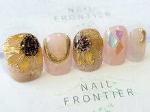 ネイルフロンティア 吉祥寺(NAIL FRONTIER)/Fシェルひまわりネイル14980円