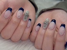 ネスネイル 池袋(Nes.nail)/フレンチ × クロムネイル