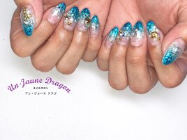 【自爪ネイル】夏ネイル