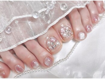 ジョアアンジェ 福島店(joieange)の写真/トレンドから王道デザインまでお任せ下さい★フットネイルで足元もオシャレに◎カラー,パーツも種類豊富！