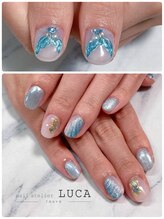 ネイルアトリエルカ(nail atelier LUCA)/M-839 ブルー人魚のしっぽネイル