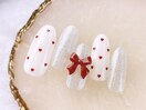 バレンタインネイル¥6980