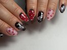 バレンタインネイル