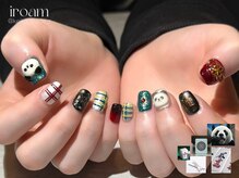 イロアム(iroam)/概念ネイル/麻雀ネイル/パンダ